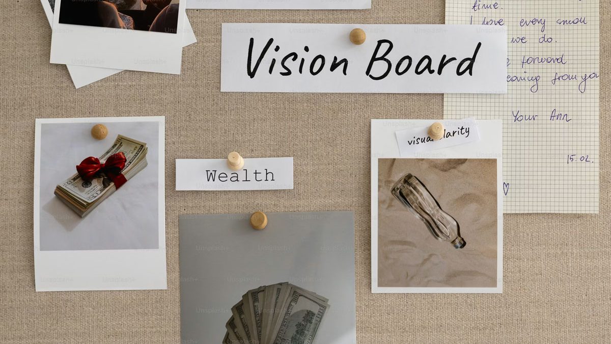 money vision board financial goals