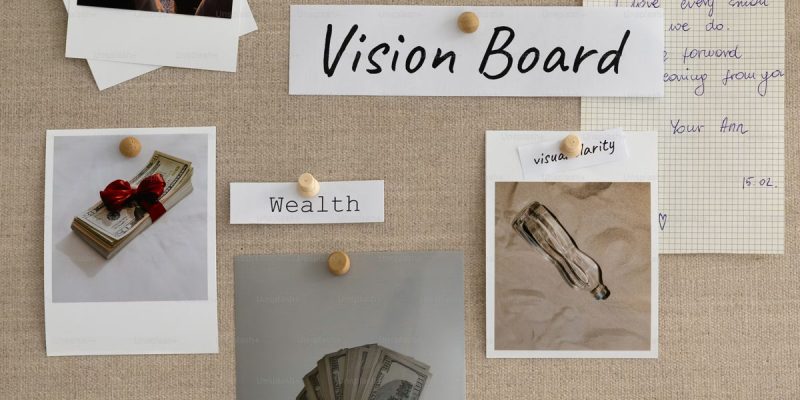 money vision board financial goals