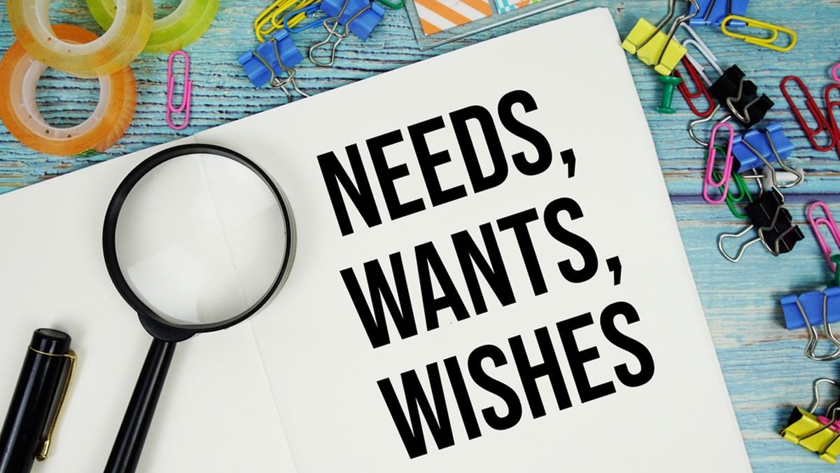 needs wants wishes budgeting