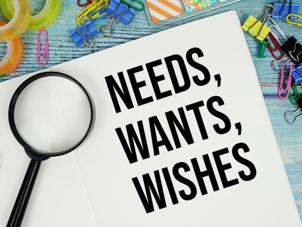 needs wants wishes budgeting